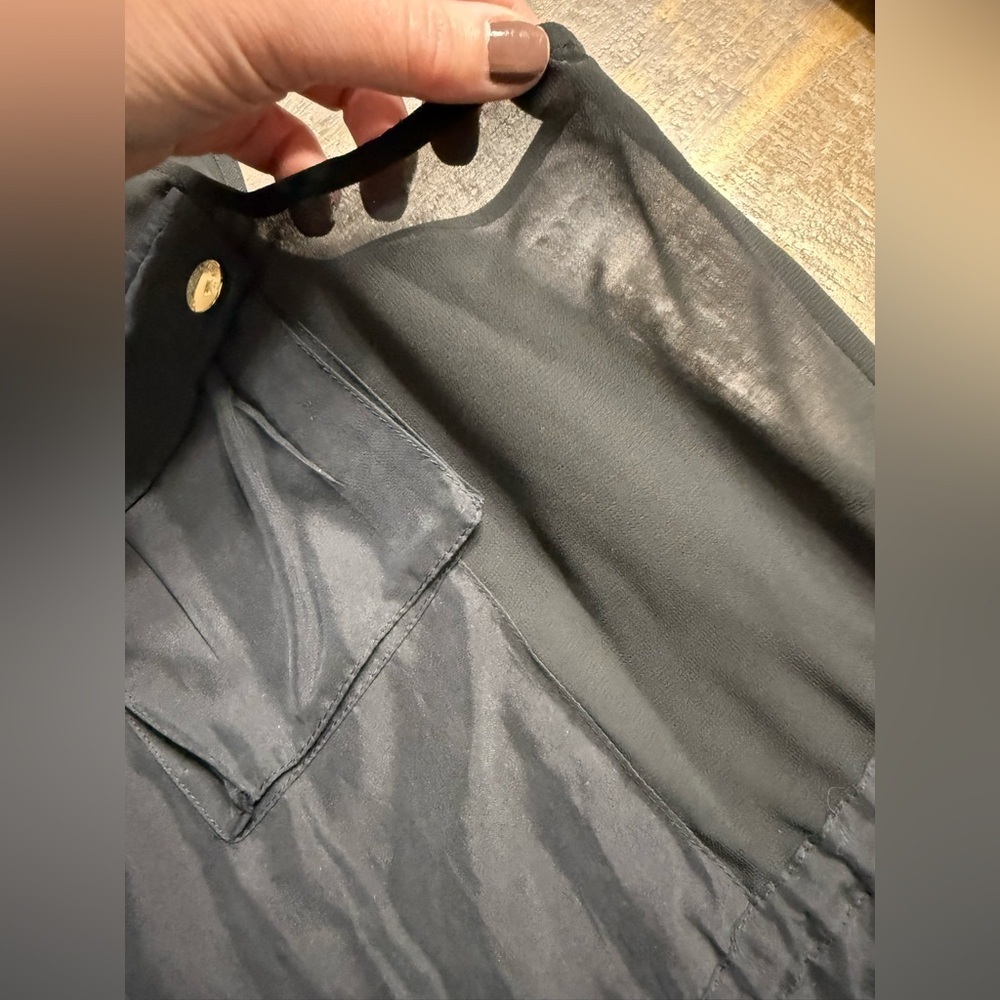 Vince Camuto Black Sleeveless Utility Vest - Picture 10 of 10